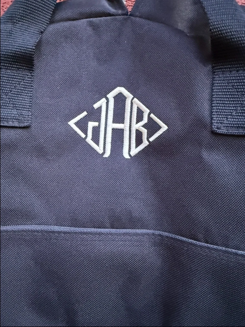 Toppers Heavy Duty Garment Bag Black 22x39 Monogram JAB New With Tags